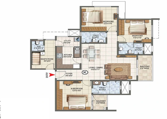 Featured Image of 1 Bhk Floor Plan