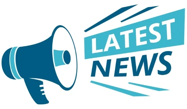 Megaphone graphic reading Latest News